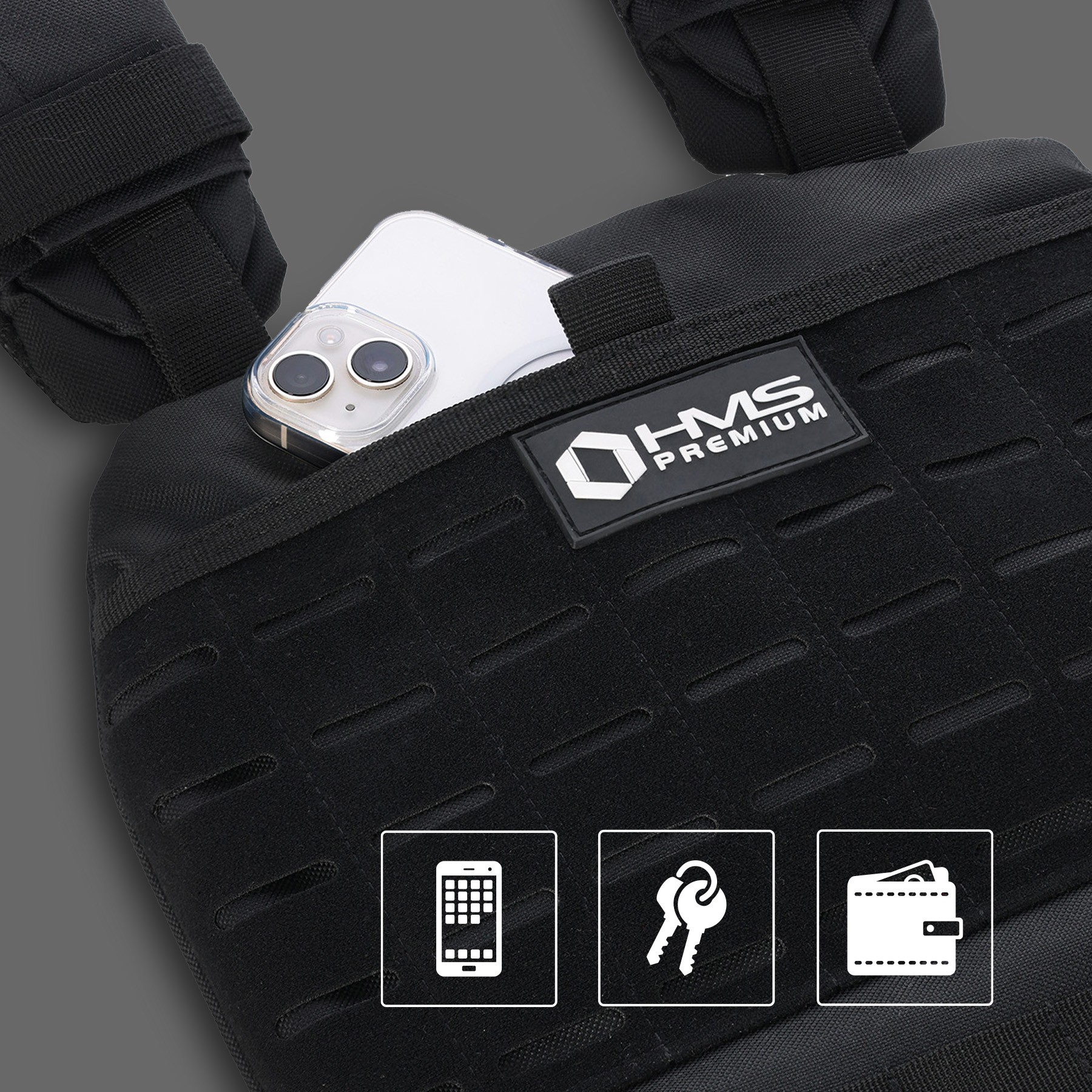 Vestă greutăţi ajustabilă HMS PREMIUM TKO14, 13.5KG [6]