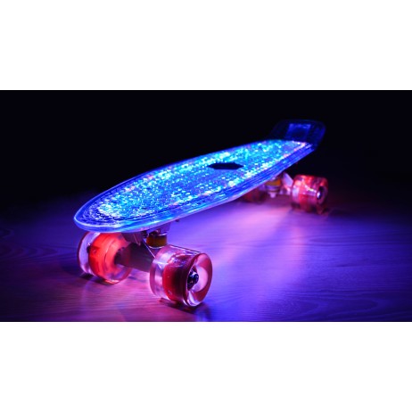 Penny board Mad Cruiser Full LED ABEC 7-albastru