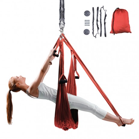 Hamac aero yoga inSPORTline Hemmock-rosu