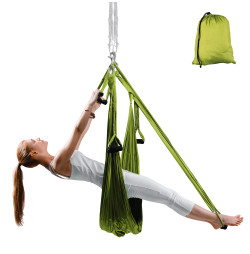 Hamac Aero Yoga inSPORTline Hemmok, verde