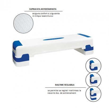 Banca Aerobic HMS AS005 Alb/Albastru