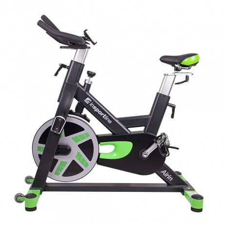 Bicicleta indoor cycling inSPORTline Airin / negru-verde