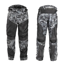 Pantaloni Moto Barbati W-TEC Jori Camuflaj Negru/Gri