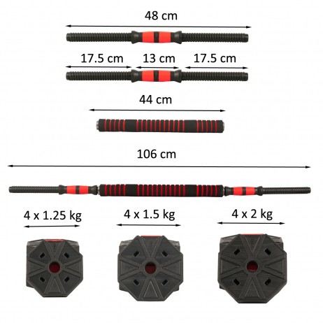 Set Haltera si Gantere ciment Sportmann SHG06 20 kg