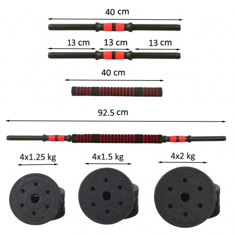 Set Haltera si Gantere ciment Sportmann SHG07 20 kg