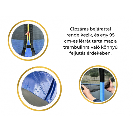 Trambulina si Plasa de Siguranta Sportmann 430 cm, Albastru