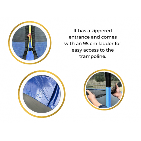 Trambulina si Plasa de Siguranta Sportmann 430 cm, Albastru