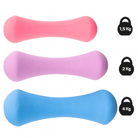 Set de gantere din neopren cu suport inSPORTline Prene