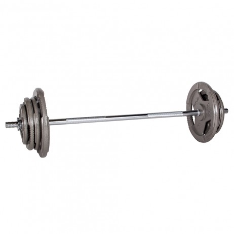 Set de gantere inSPORTline Hamerton 120 + 52 cm/30 mm 80 kg