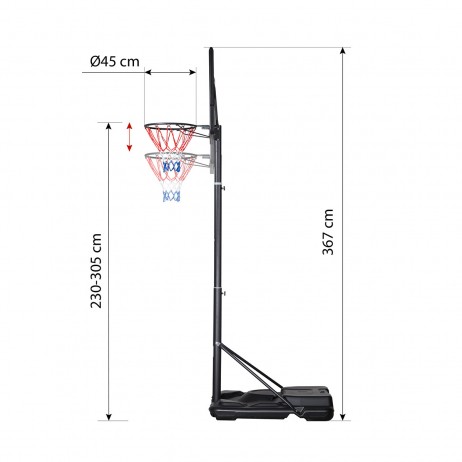 Panou Baschet Portabil cu Cos NILS ZDKA21