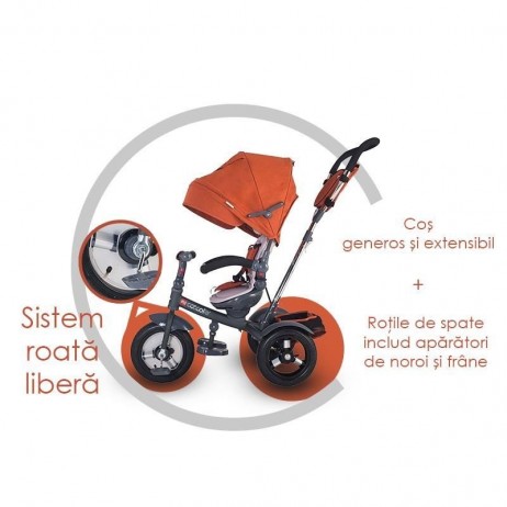 Tricicleta multifunctionala Coccolle Giro Plus Albastru