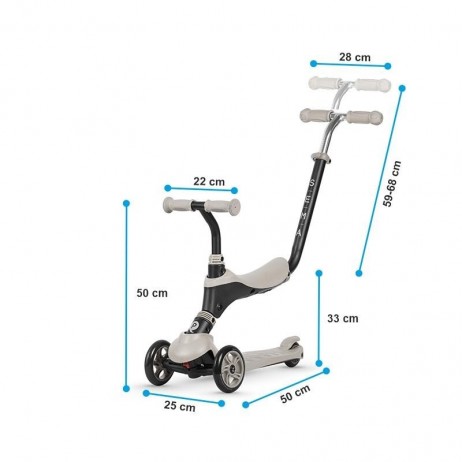 Trotineta 5in1 Qplay Sema Bej