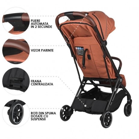 Carucior sport cu pliere automata Coccolle Beyla Coral