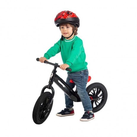 Balance bike Qplay Racer negru/rosu