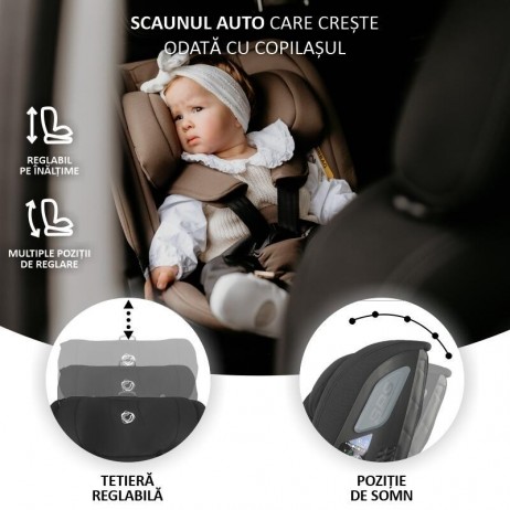 Scaun auto rotativ iSize Coccolle Velsa Jet black