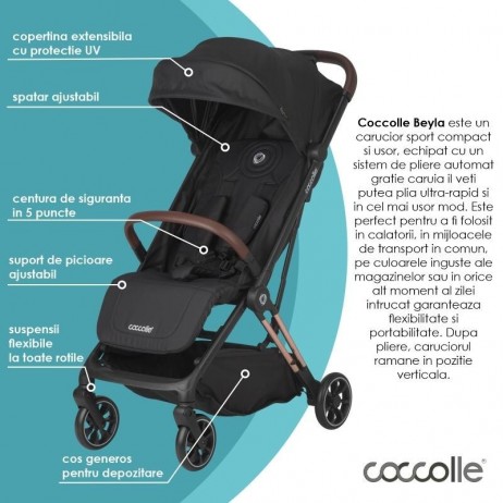 Carucior sport cu pliere automata Coccolle Beyla Gold LE