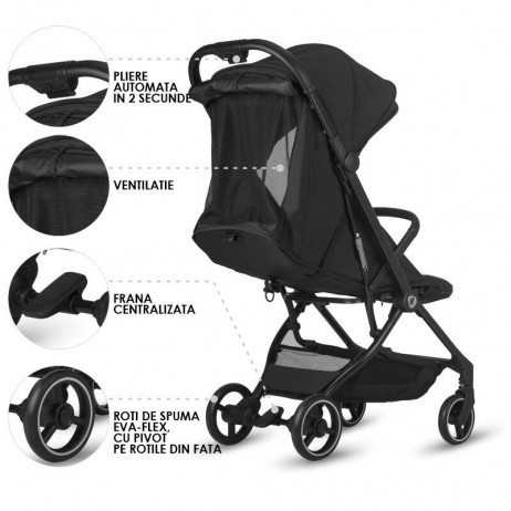 Carucior sport cu pliere automata Coccolle Sierra Diamond black