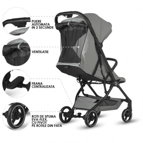 Carucior sport cu pliere automata Coccolle Sierra Greystone