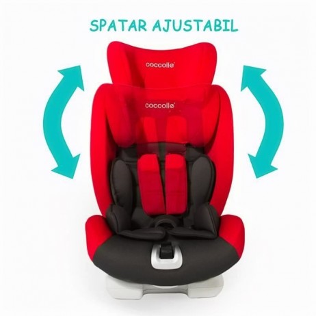 Scaun auto cu Isofix grupa 9-36 kg COCCOLLE Vela-Fix rosu