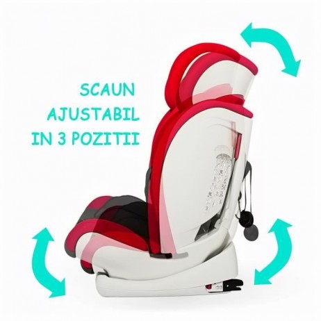 Scaun auto cu Isofix grupa 9-36 kg COCCOLLE Vela-Fix rosu