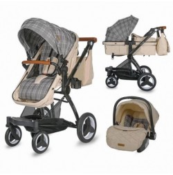 Carucior transformabil 3in1 Coccolle Ambra Safari Beige