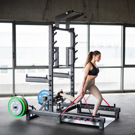 SMP01 MULTIFUNCTIONAL STAND WITH WEIGHTLIFTING AND HIP THRUST PLATFORM COMMERCIAL HMS