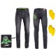 Pantaloni Moto Barbati Jeans W-TEC Leonard Negru