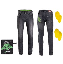 Pantaloni Moto Barbati Jeans W-TEC Leonard Negru