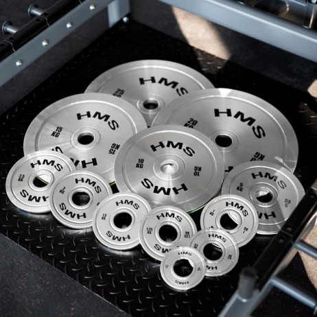 Set greutati olimpice otel HMS TOS 2 x 0.25 - 1.25 KG (6 KG)