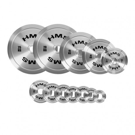 Set greutati olimpice otel HMS TOS 2 x 0.25 - 1.25 KG (6 KG)