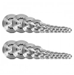 Set greutati olimpice otel HMS TOS 2 x 0.25 - 1.25 KG (6 KG)