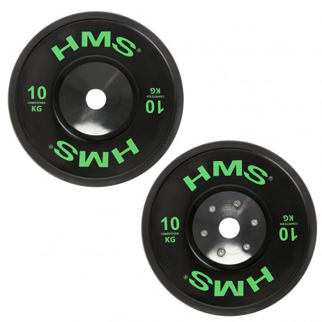 Set Greutati Bumper Plate 10 kg, 15 kg, 20 kg, 25 kg/51 mm HMS BTBR