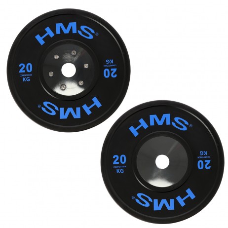 Set Greutati Bumper Plate 10 kg, 15 kg, 20 kg, 25 kg/51 mm HMS BTBR
