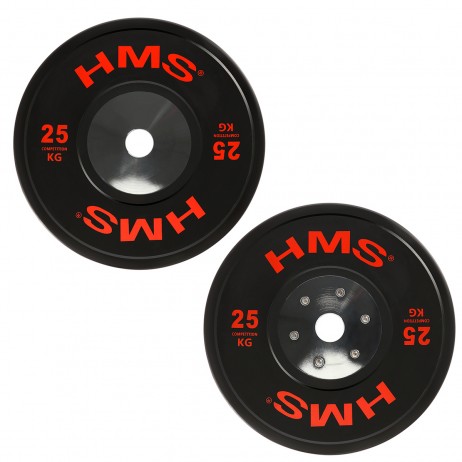 Set Greutati Bumper Plate 10 kg, 15 kg, 20 kg, 25 kg/51 mm HMS BTBR