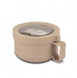 Recipient rotund pentru alimente din oțel inoxidabil "We Care", bej, 850ml