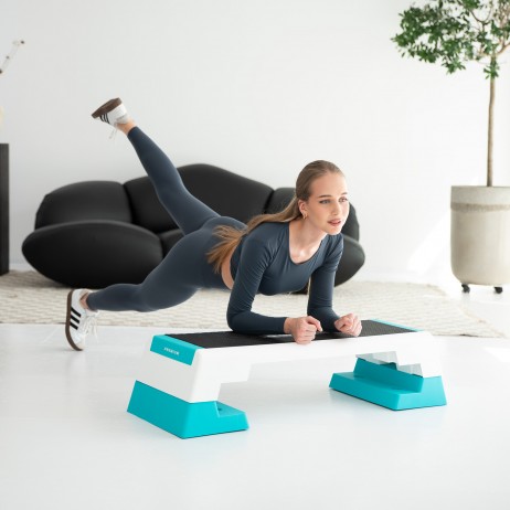 Banca aerobic HMS Premium AS007, alb/menta