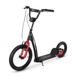 Trotineta Nils Extreme WH10121 cu roti gonflabile 16/12'', negru/verde