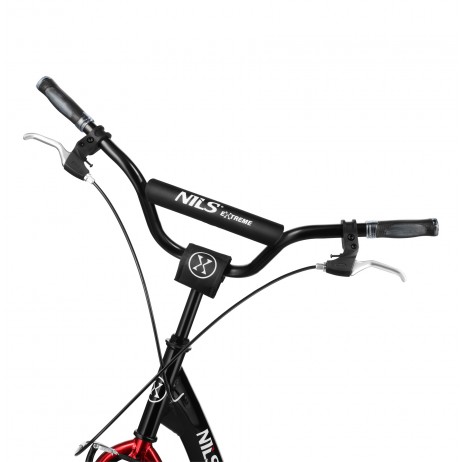 Trotineta Nils Extreme WH10121 cu roti gonflabile 16/12'', negru/verde