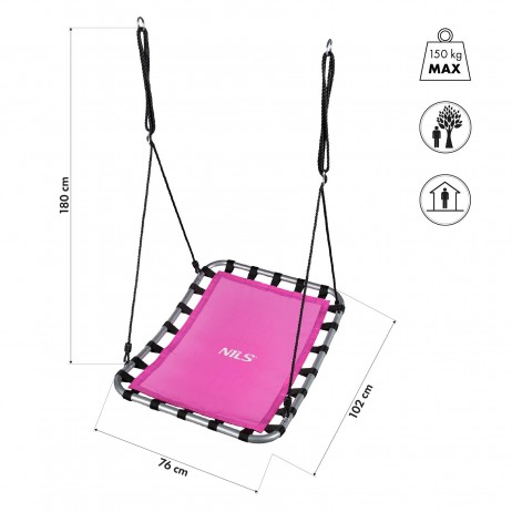 Leagan dreptunghiular NILS NB5045, Roz
