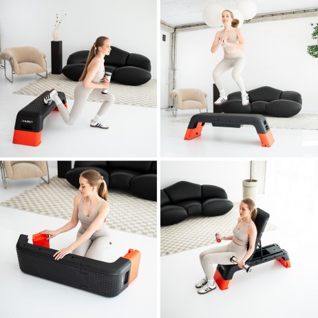 Banca aerobic ajustabila 2in1 HMS AS009 PRO