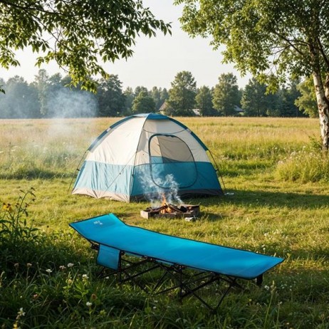 Pat pliabil camping Nils Camp NC2701 190 cm, Albastru