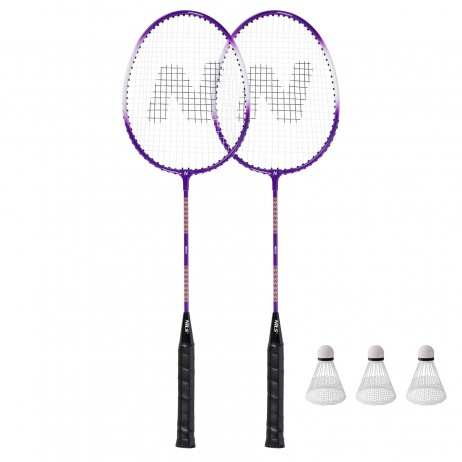 Set badminton Nils NRZ2053 2 rachete, 3 fluturasi, 1 husa de protectie