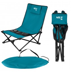 Scaun pliabil camping Nils Camp NC3306, Albastru-Gri