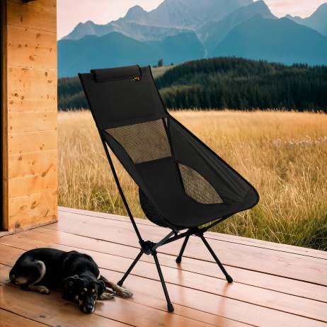 Scaun pliabil camping Nils Camp NC3321 ULTRA LIGHT, Negru