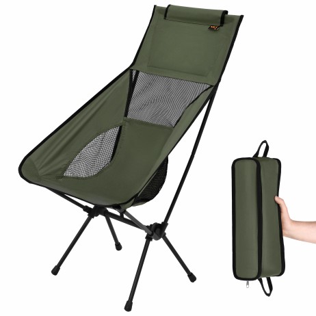Scaun pliabil camping Nils Camp NC3321 ULTRA LIGHT, Negru