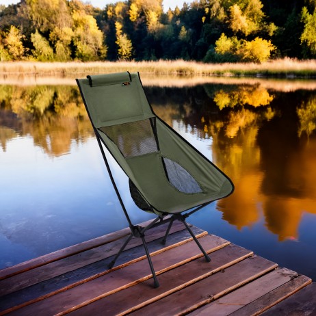 Scaun pliabil camping Nils Camp NC3321 ULTRA LIGHT, Negru