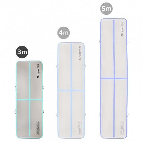 Saltea gonflabila exercitii inSPORTline Airstunt 300 x 100 x 10 cm, Alb