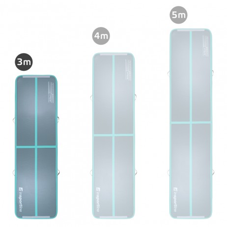 Saltea gonflabila exercitii inSPORTline Airstunt 300 x 100 x 10 cm, Alb