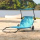 Sezlong cu roti Nils NC3307, albastru