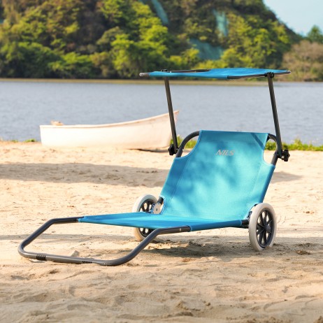 Sezlong cu roti Nils NC3307, albastru